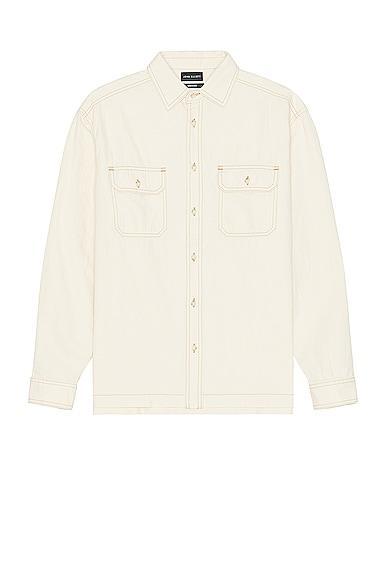 JOHN ELLIOTT Princeton Work Shirt Cream. (also in L). Product Image