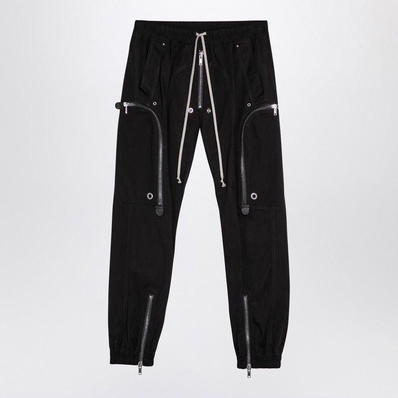 RICK OWENS Bauhaus Stretch-cotton Poplin Cargo Trousers In Grey Product Image