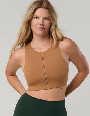 OFFLINE By Aerie Real Me XTRA Zipper Longline Sports Bra Product Image