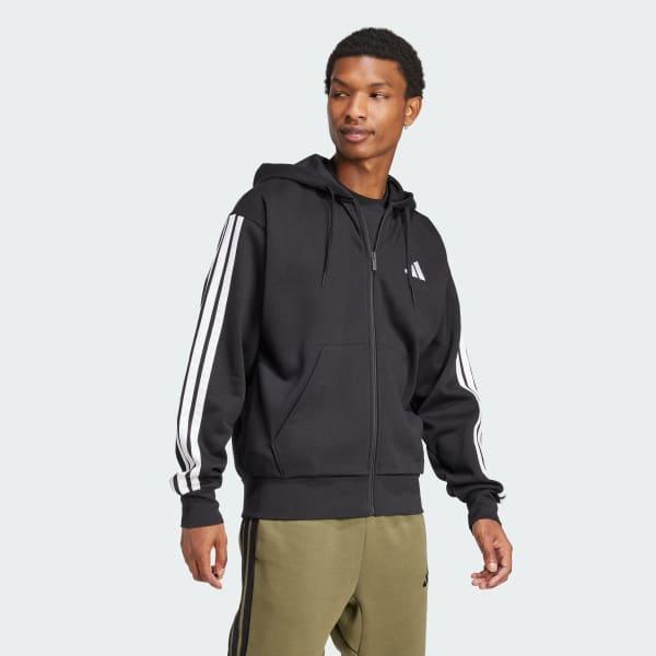 Essentials 3-Stripes Fleece Hoodie Product Image