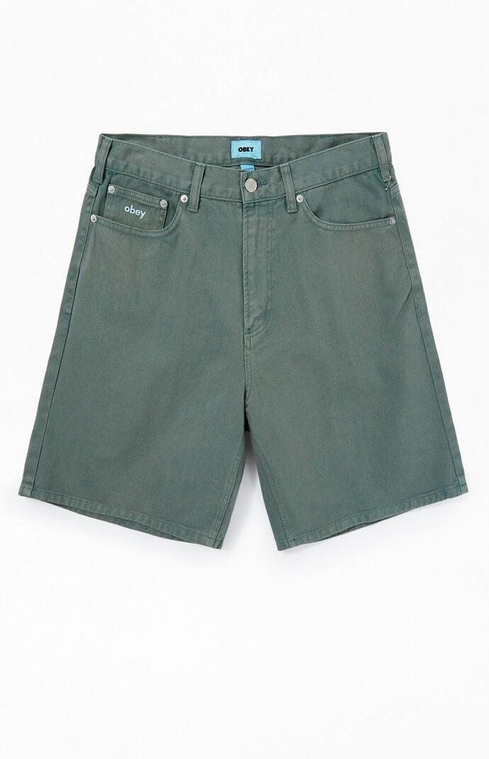 Obey Mens BigWig Baggy Denim Shorts Product Image