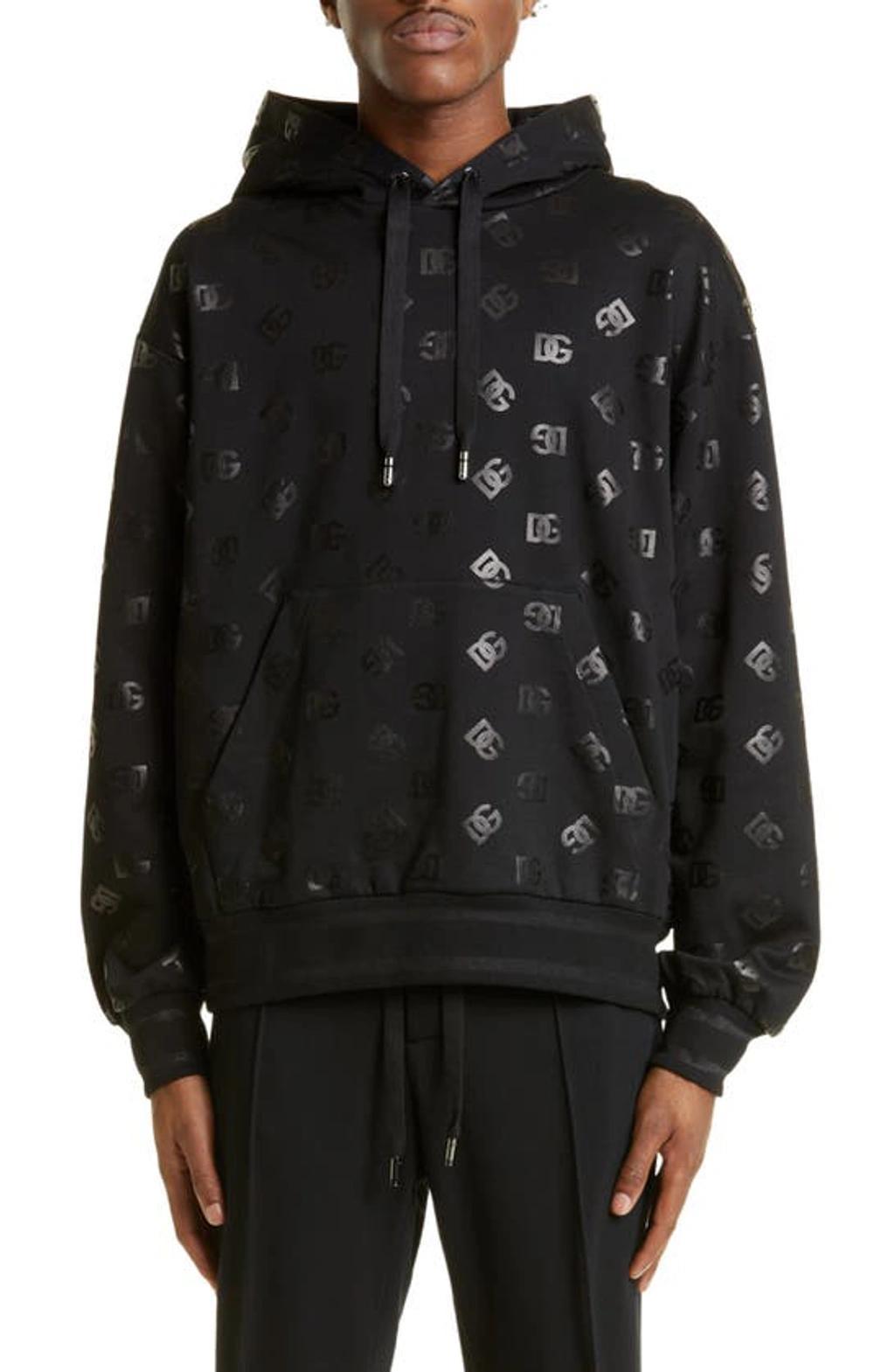 Logo-monogram-print Hoodie In Black Product Image