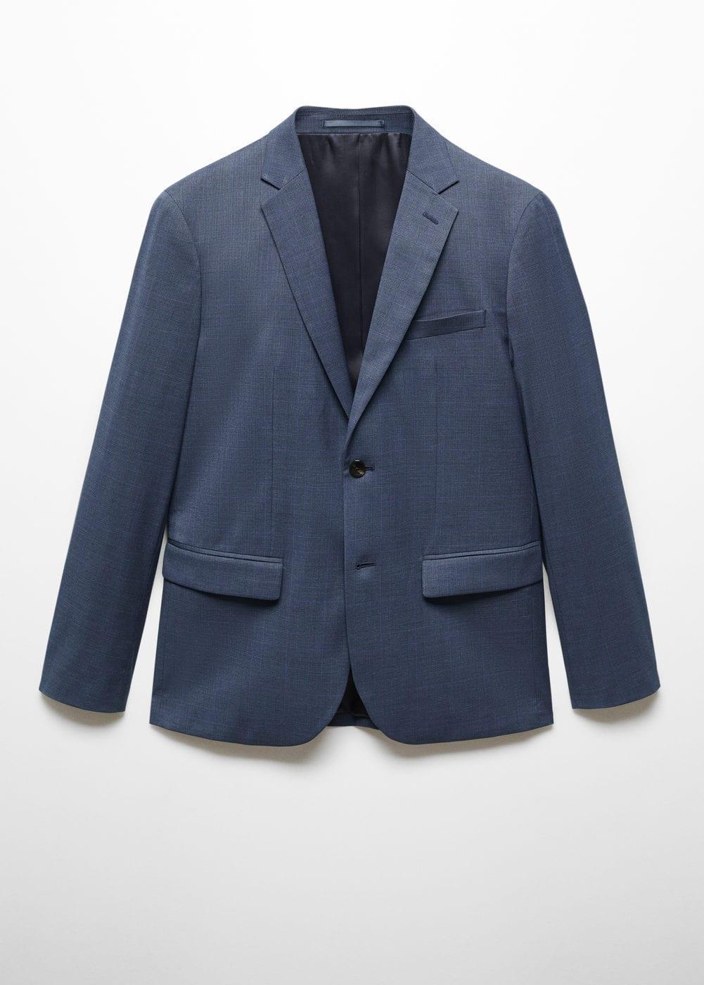 MANGO MAN - Super slim-fit suit blazer in stretch fabric indigo blueMen Product Image