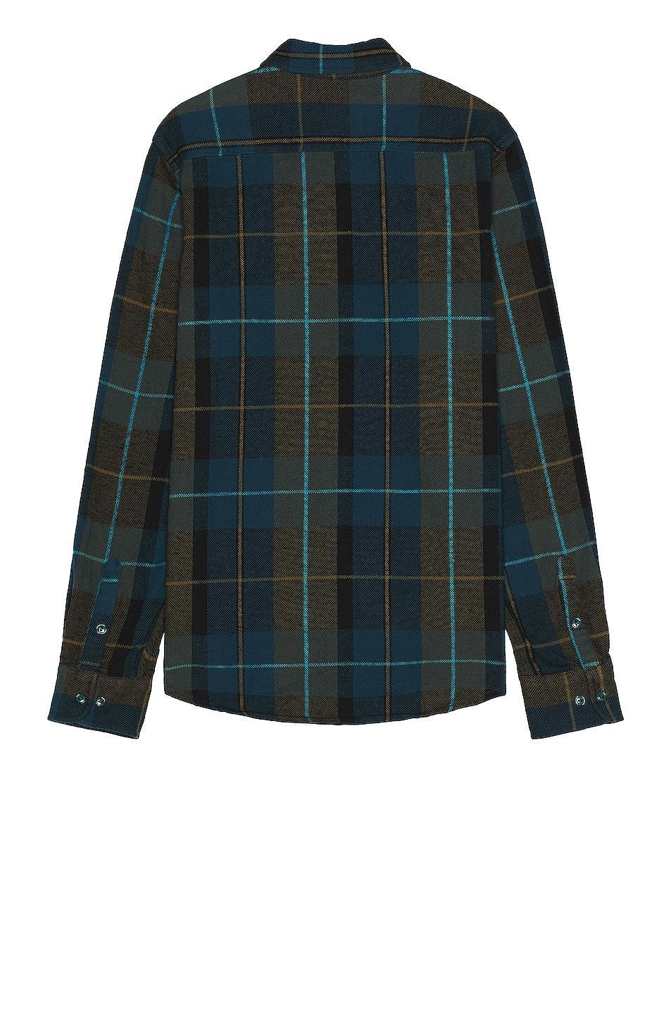 Schott Plaid Cotton Flannel Shirt in Dark Green Product Image