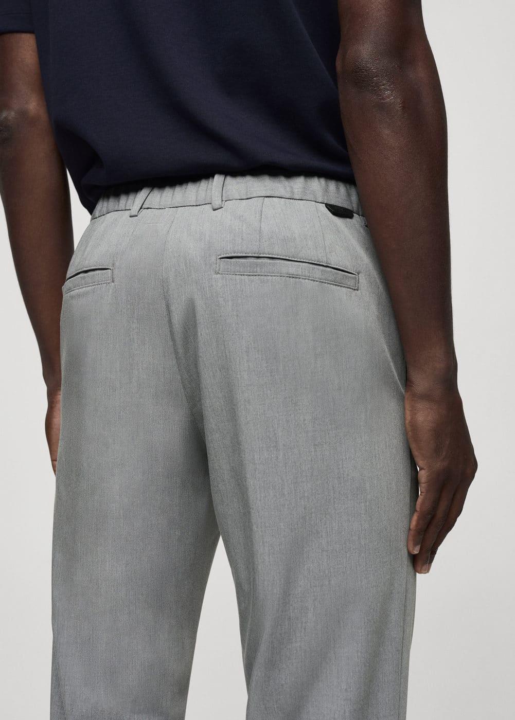 MANGO MAN - Slim fit stretch pants greyMen Product Image