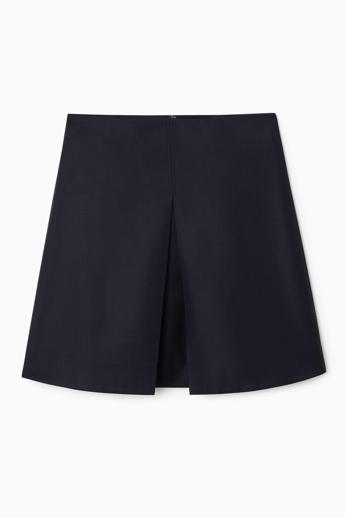 PLEATED WOOL-BLEND MINI SKIRT Product Image