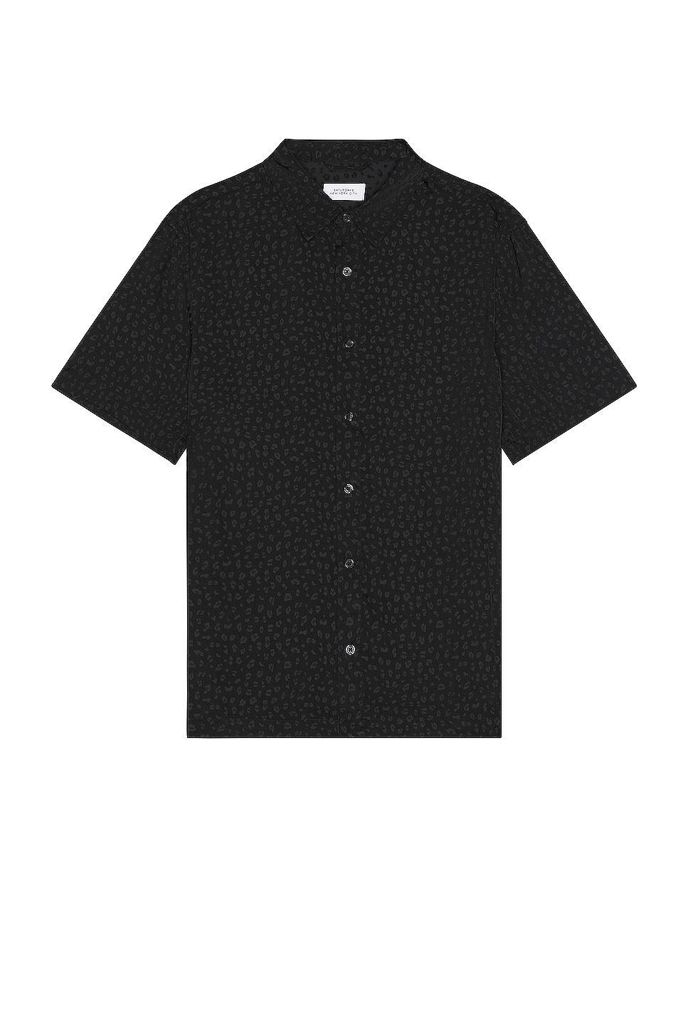 SATURDAYS NYC Bruce Leopard Shirt Size M, XL/1X. Product Image