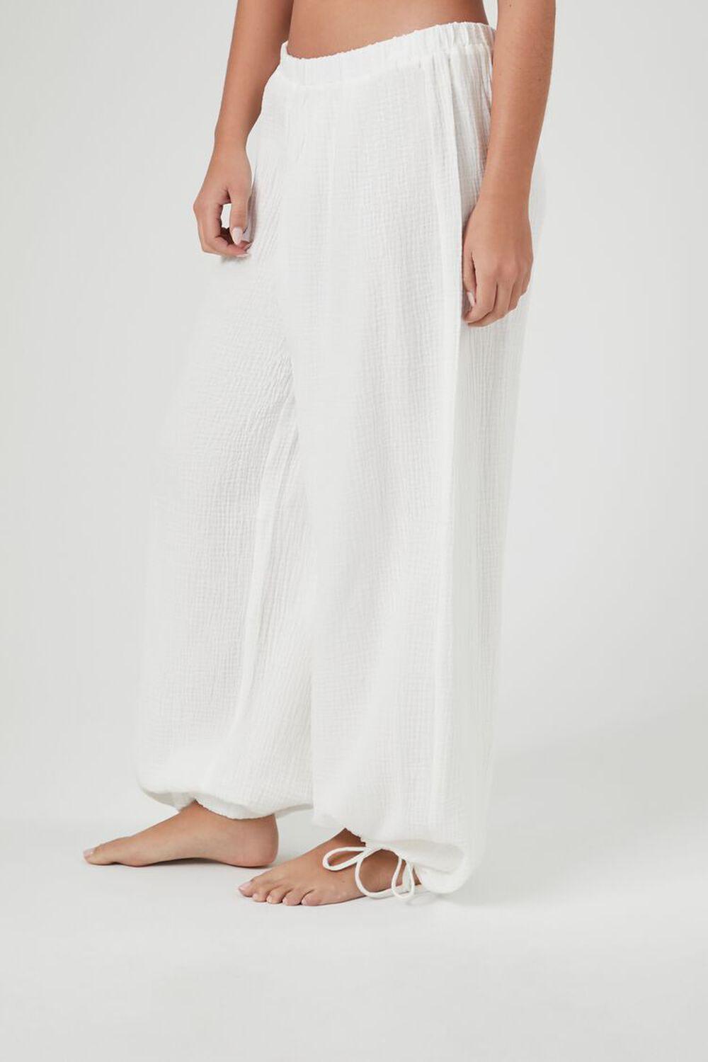 Gauze Wide-Leg Swim Cover-Up Pants | Forever 21 Product Image