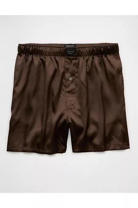 AEO Mens Solid Satin Pocket Boxer Short Men's Product Image