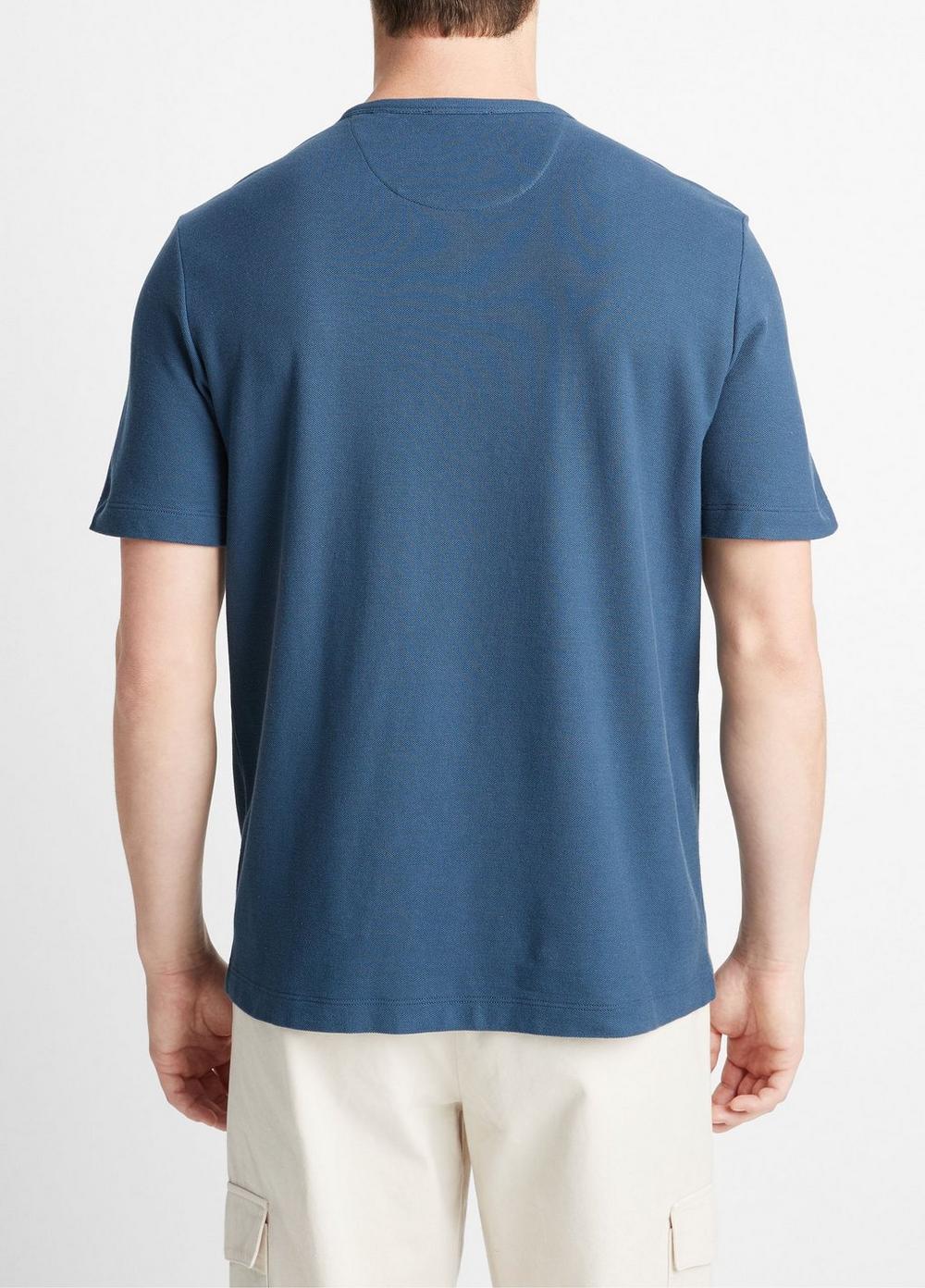 Pima Cotton Piqué Crew Neck T-Shirt Product Image