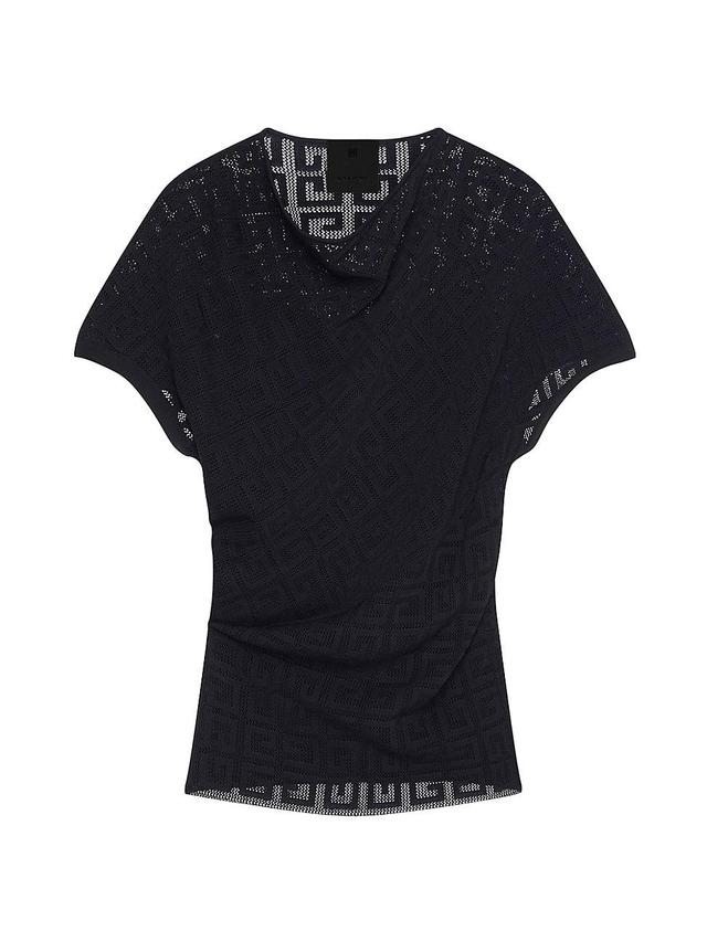 Womens Draped Top in 4G Jacquard Product Image