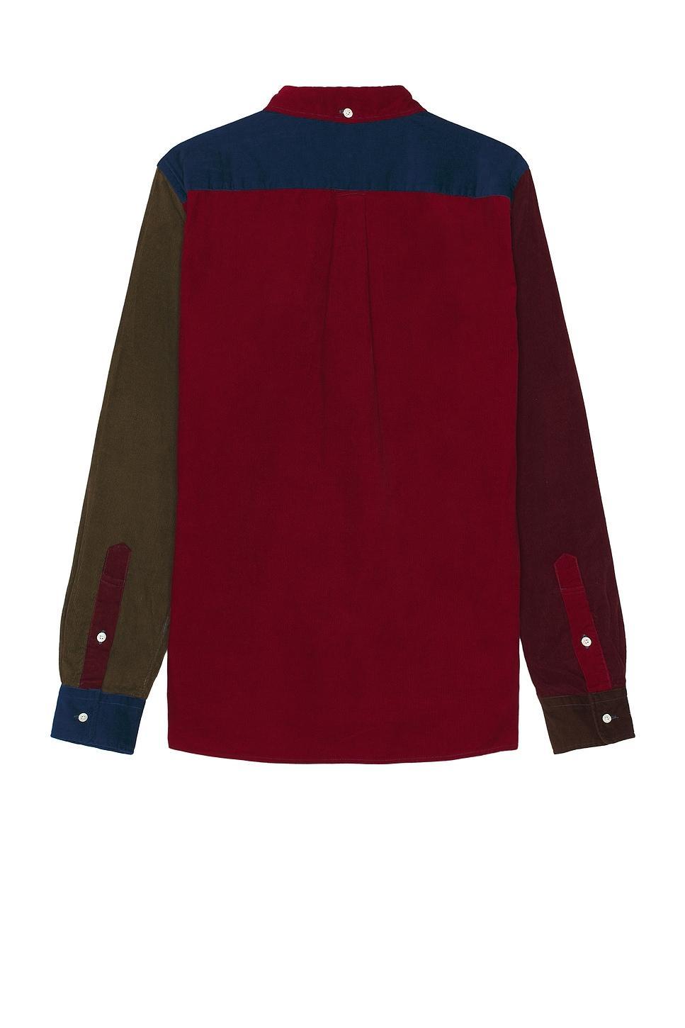 Beams Plus B.d. Corduroy Panel Shirt Red. (also in ). Product Image