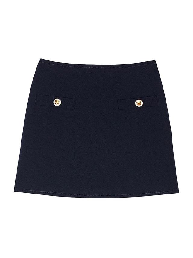 Womens Short Wool Twill Skirt Product Image