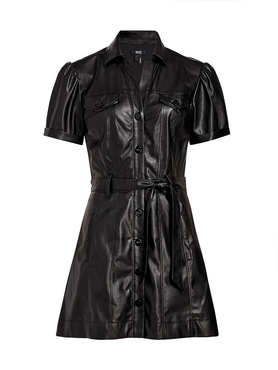 Paige Amina Faux Leather Dress Product Image