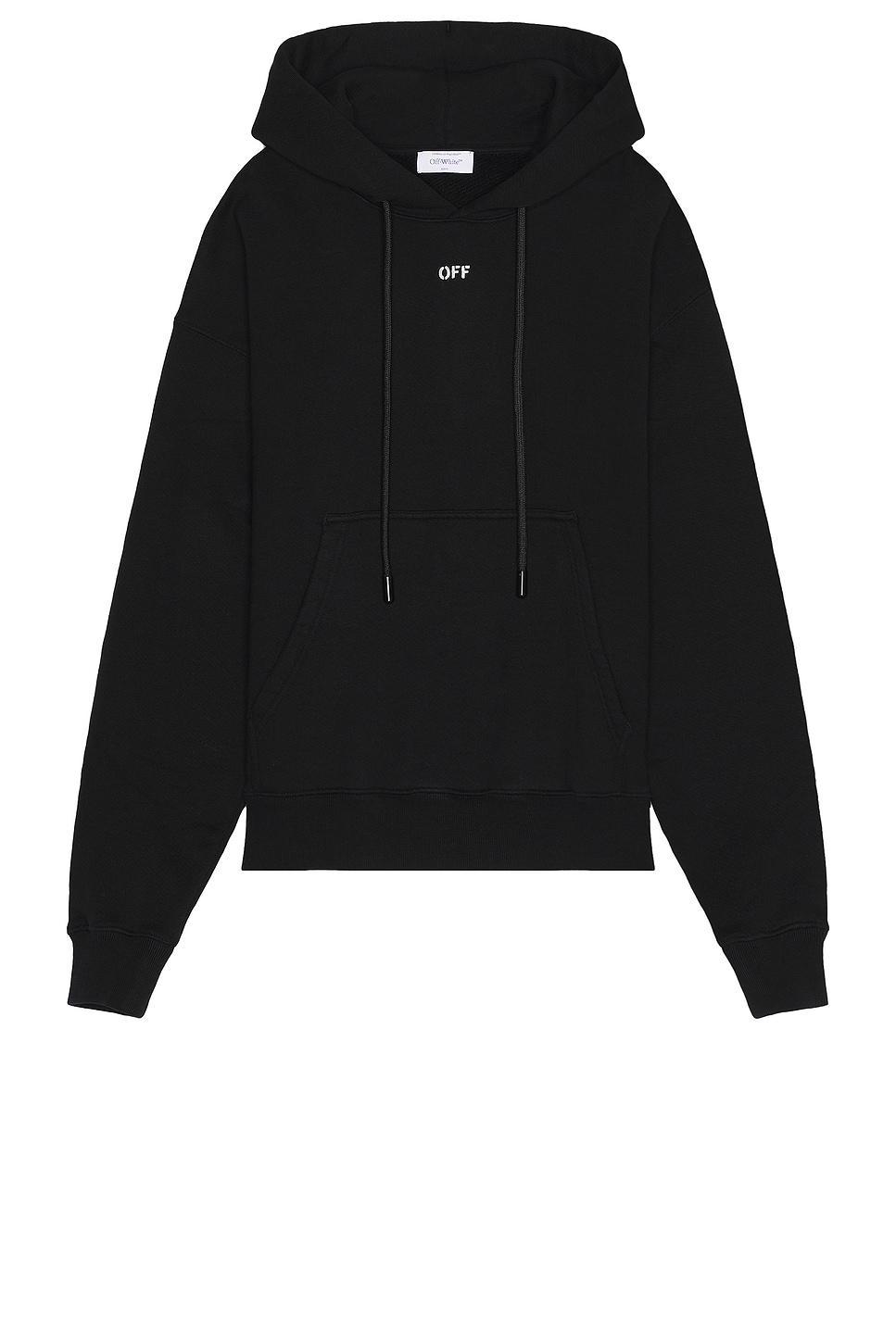 OFF-WHITE Off Stamp Skate Hoodie in Black - Black. Size L (also in XL/1X). Product Image