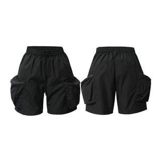 High Waist Plain Cargo Shorts Product Image