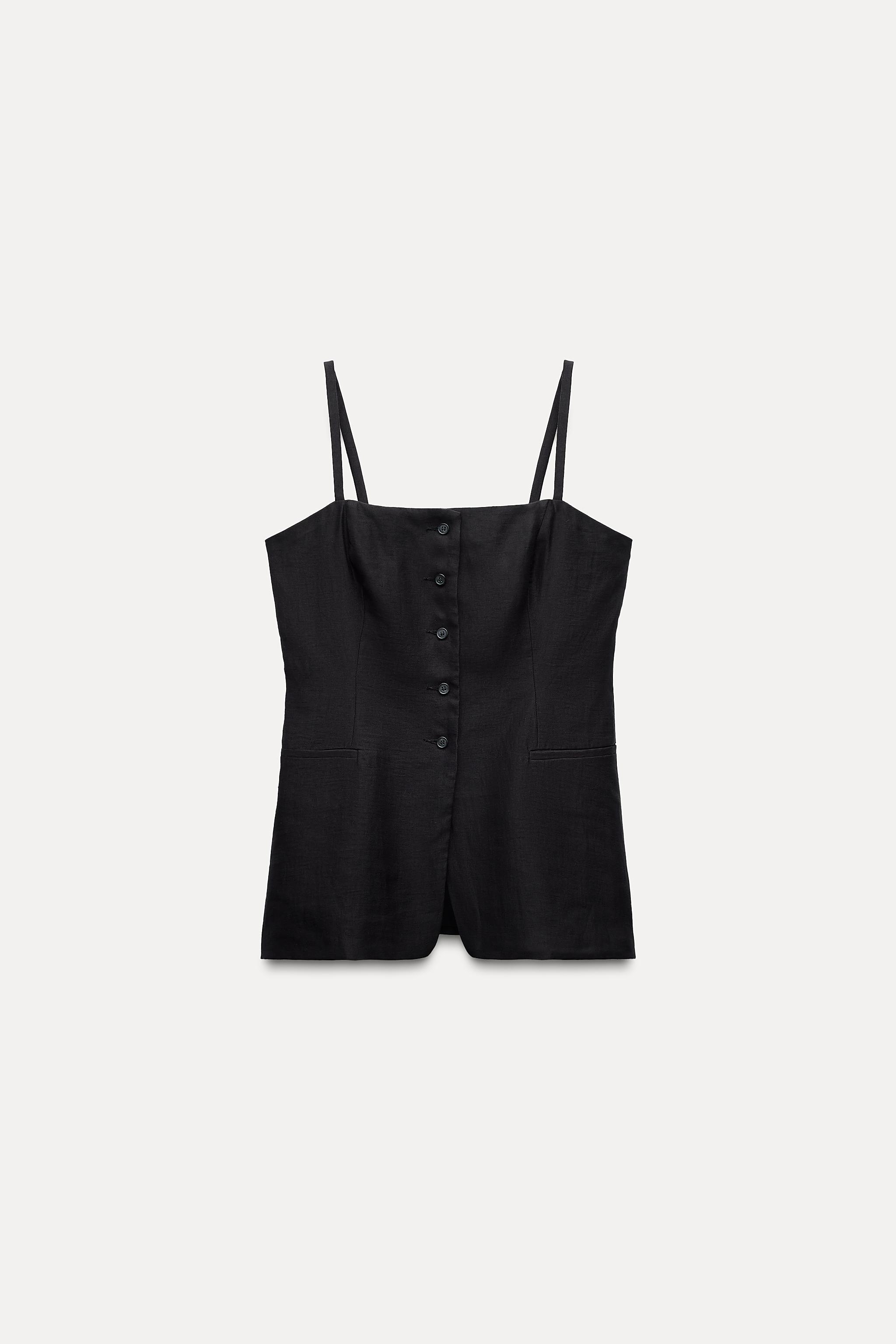 BUTTONED VEST TOP ZW COLLECTION Product Image