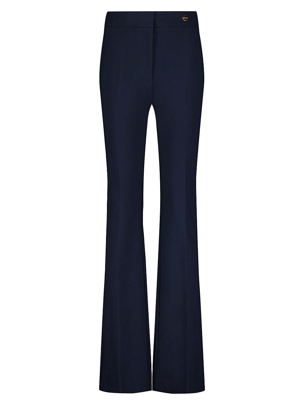 Womens Danae Crepe Stretch High Waisted Fit And Flare Trousers Product Image