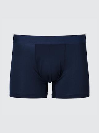 Mens Airism Low-Rise Boxer Briefs with Deodorizing Navy Large UNIQLO US Product Image