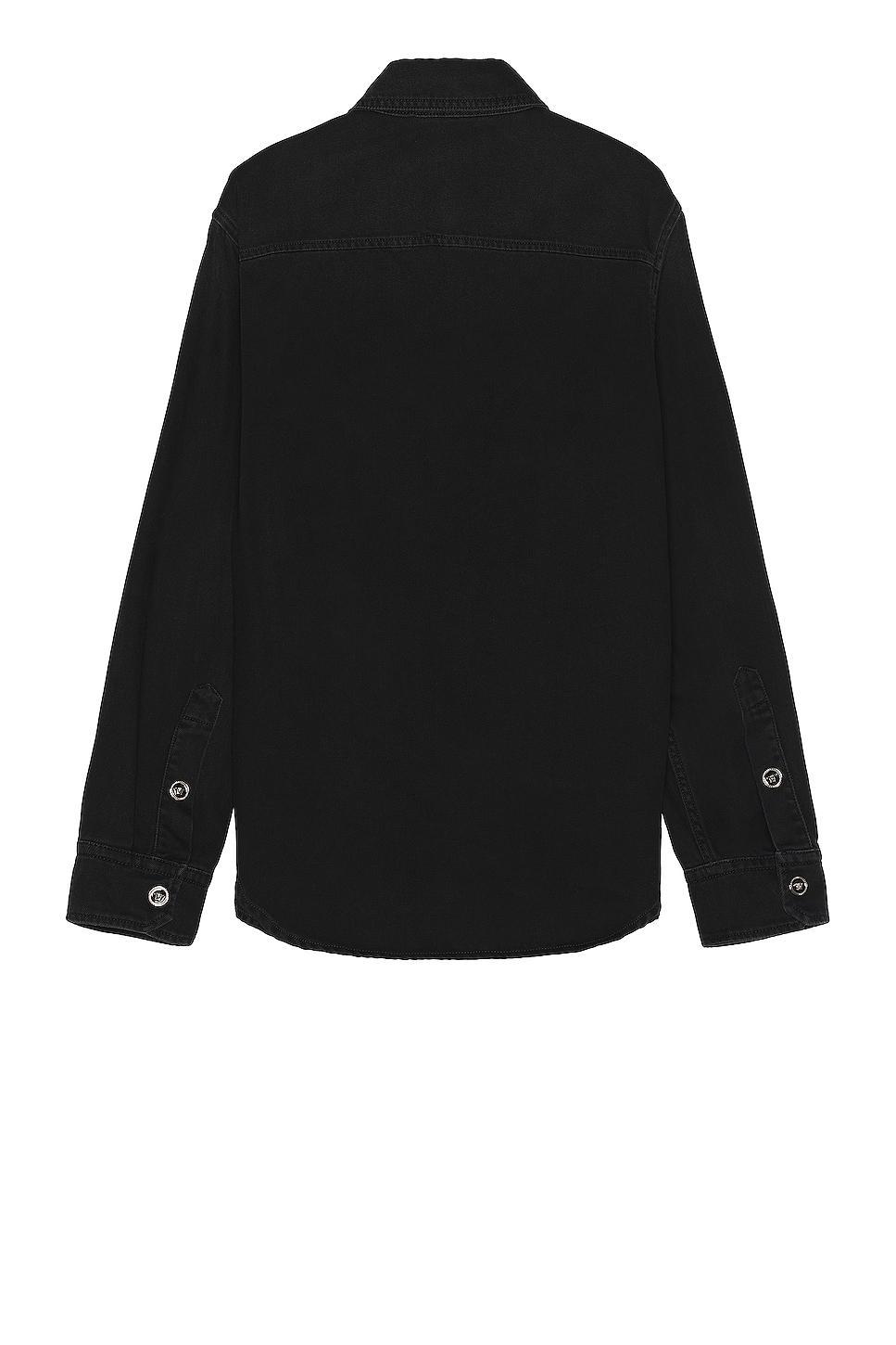 VERSACE Denim Shirt Black. (also in 46, 48). Product Image