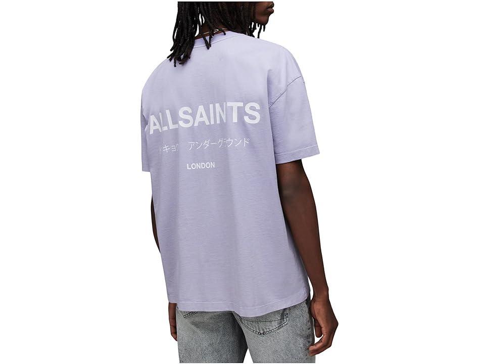 AllSaints Underground Short Sleeve Crew (Fresh Lilac) Men's Clothing Product Image