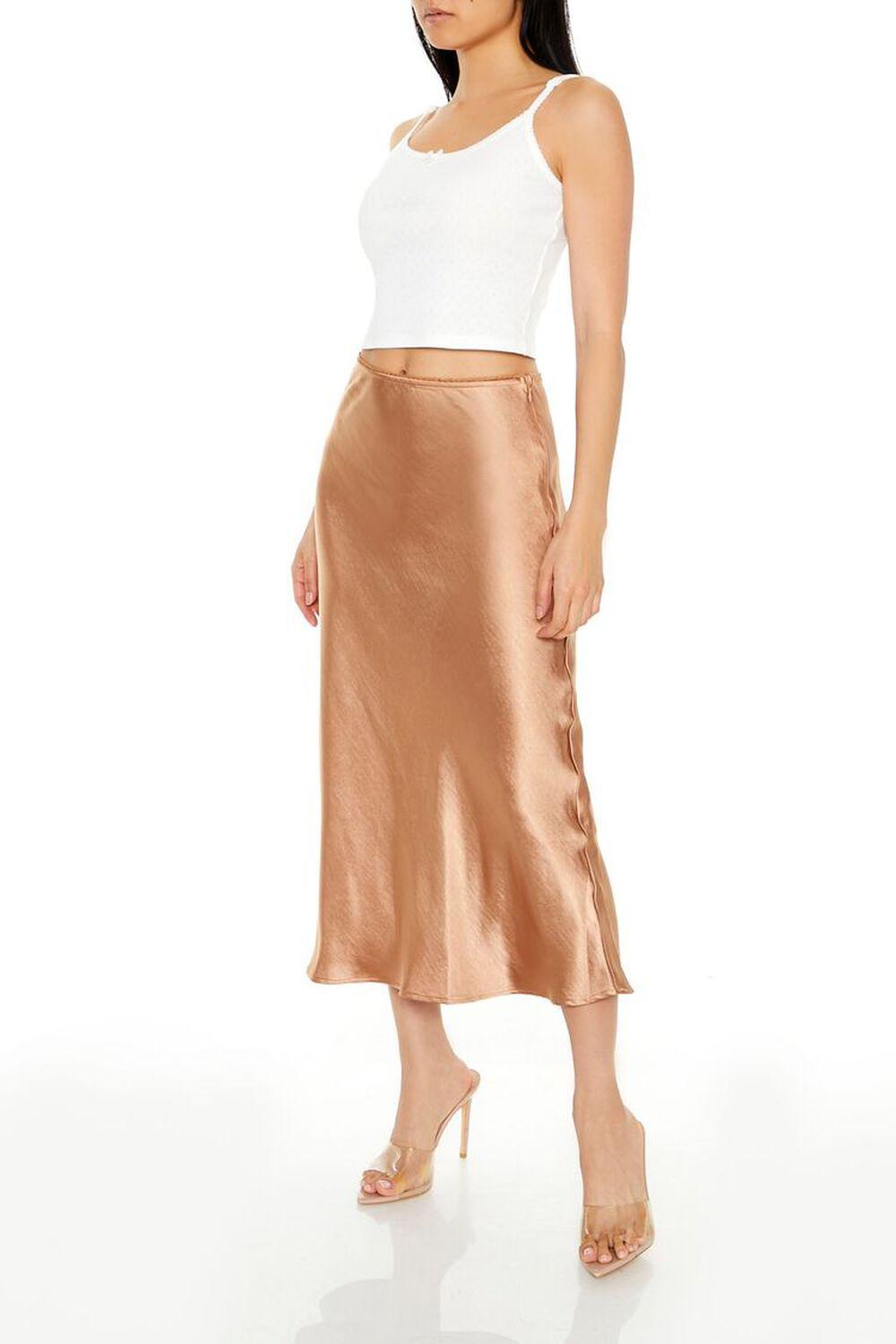 Satin Slip Midi Skirt | Forever 21 Product Image