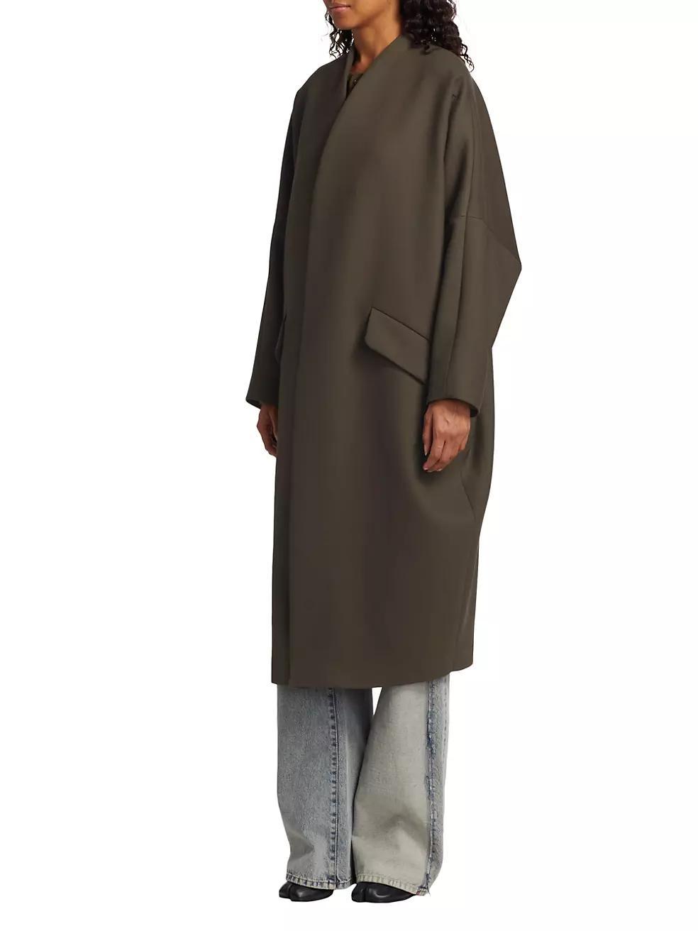 Wool-Blend Cocoon Coat Product Image