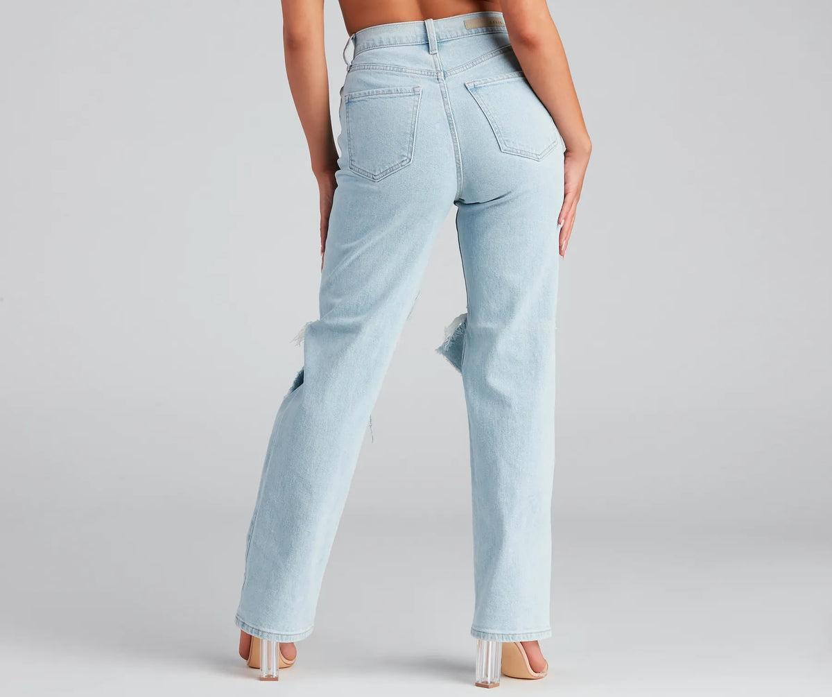 Good Vibes High Rise Boyfriend Jeans product image