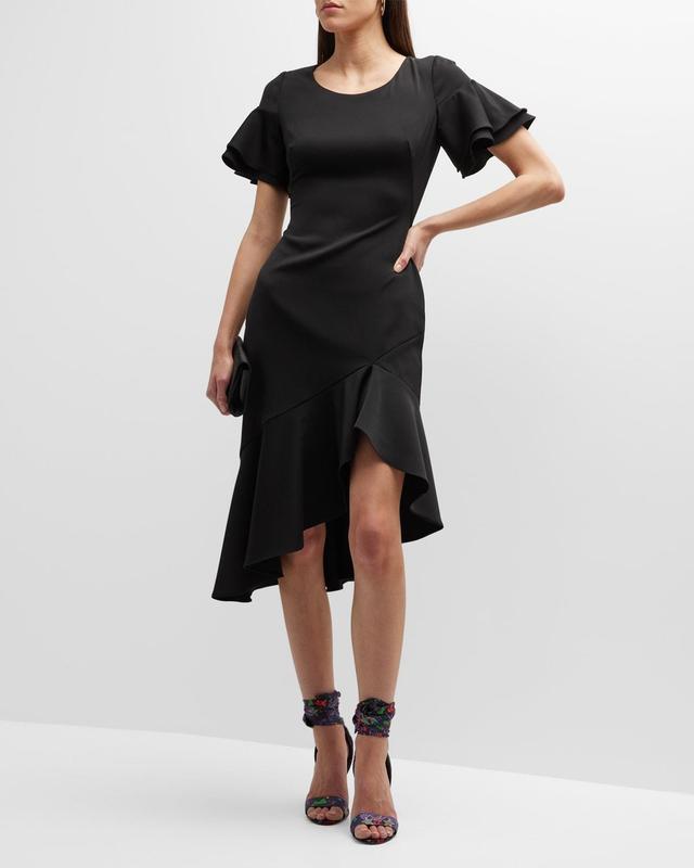 Womens Ruiz Asymmetric Ruffled Minidress Product Image