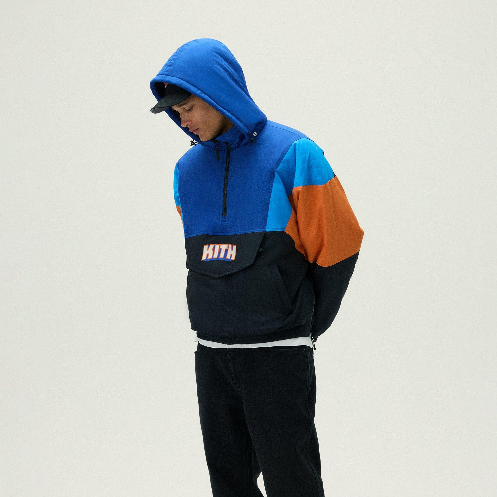 Kith for the New York Knicks Wings Quarter Zip Anorak - Black Male Product Image