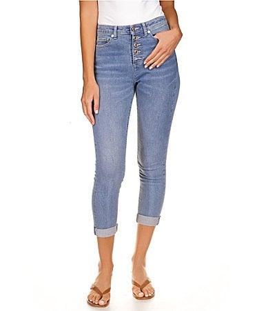 MICHAEL Michael Kors Skinny High Waisted Cropped Selma Jeans Product Image