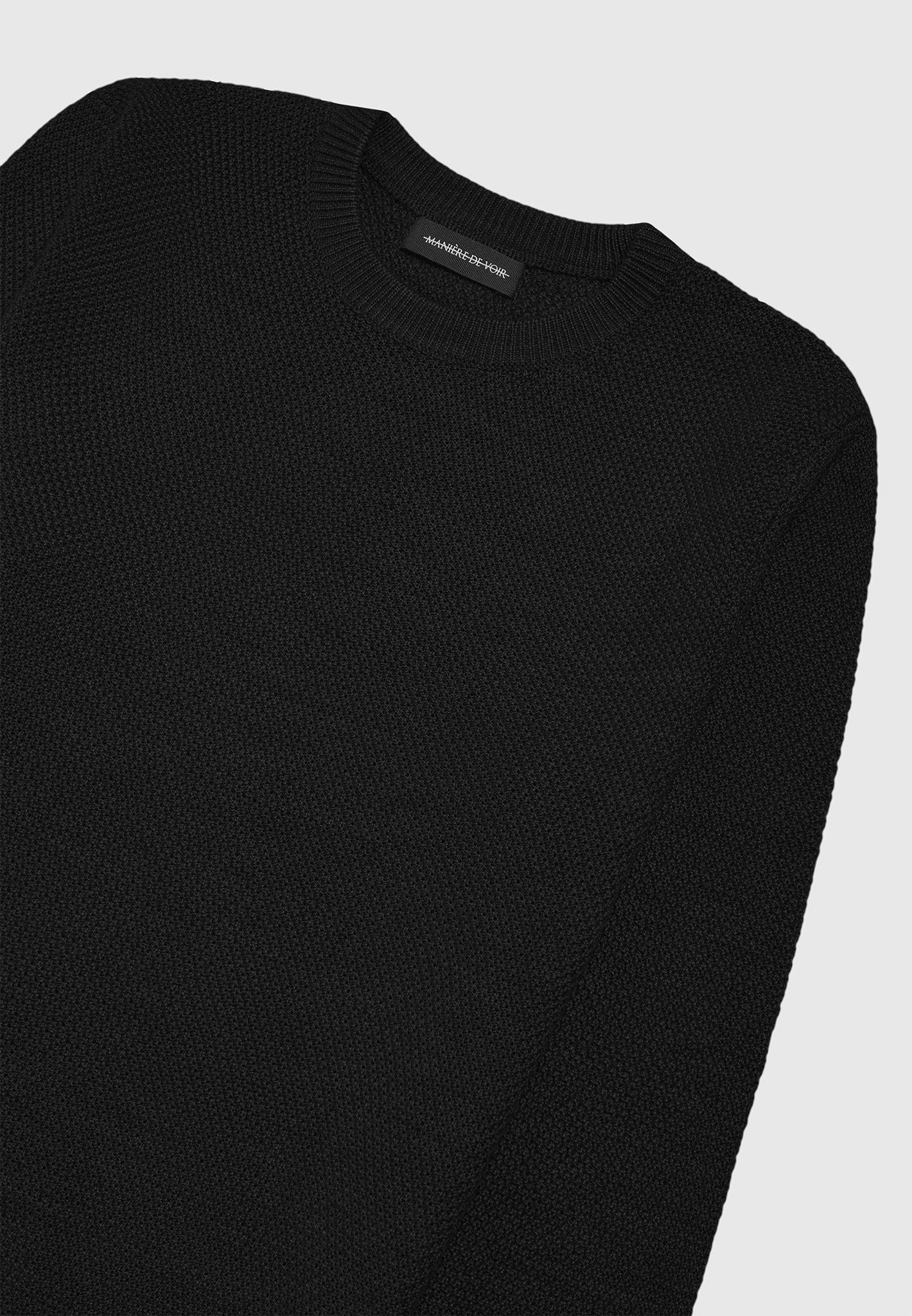 Éternel Textured Wool Blend Jumper - Black Male Product Image