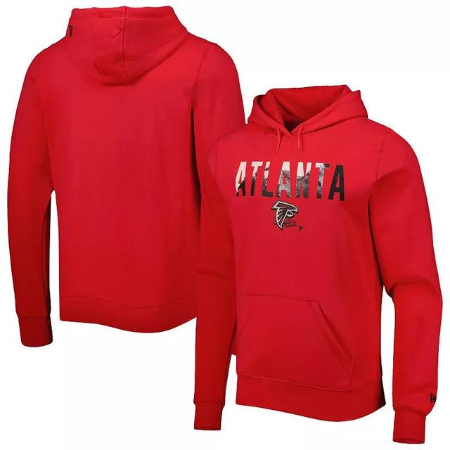 Mens New Era Red Atlanta Falcons Ink Dye Pullover Hoodie Product Image