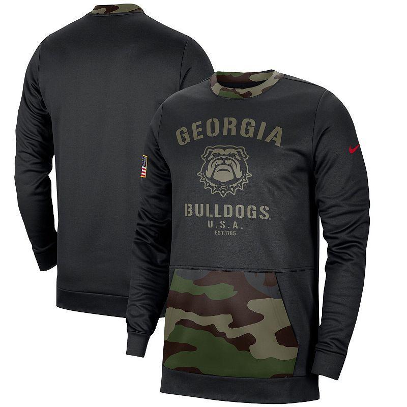 Mens Nike /Camo LSU Tigers Military Appreciation Performance Pullover Sweatshirt Product Image