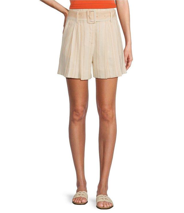 Sam Edelman Romy Stripe Belted Trouser Shorts Product Image