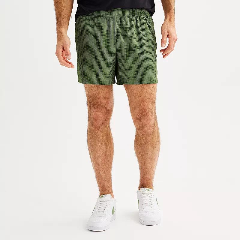 Mens Tek Gear 5-in. Breezy Run Shorts Green Diamonds Product Image