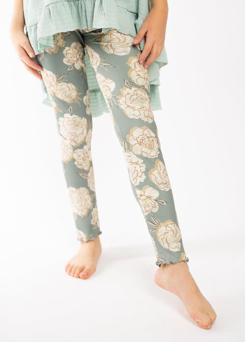 Victoria Legging in Neutral Green Floral Product Image