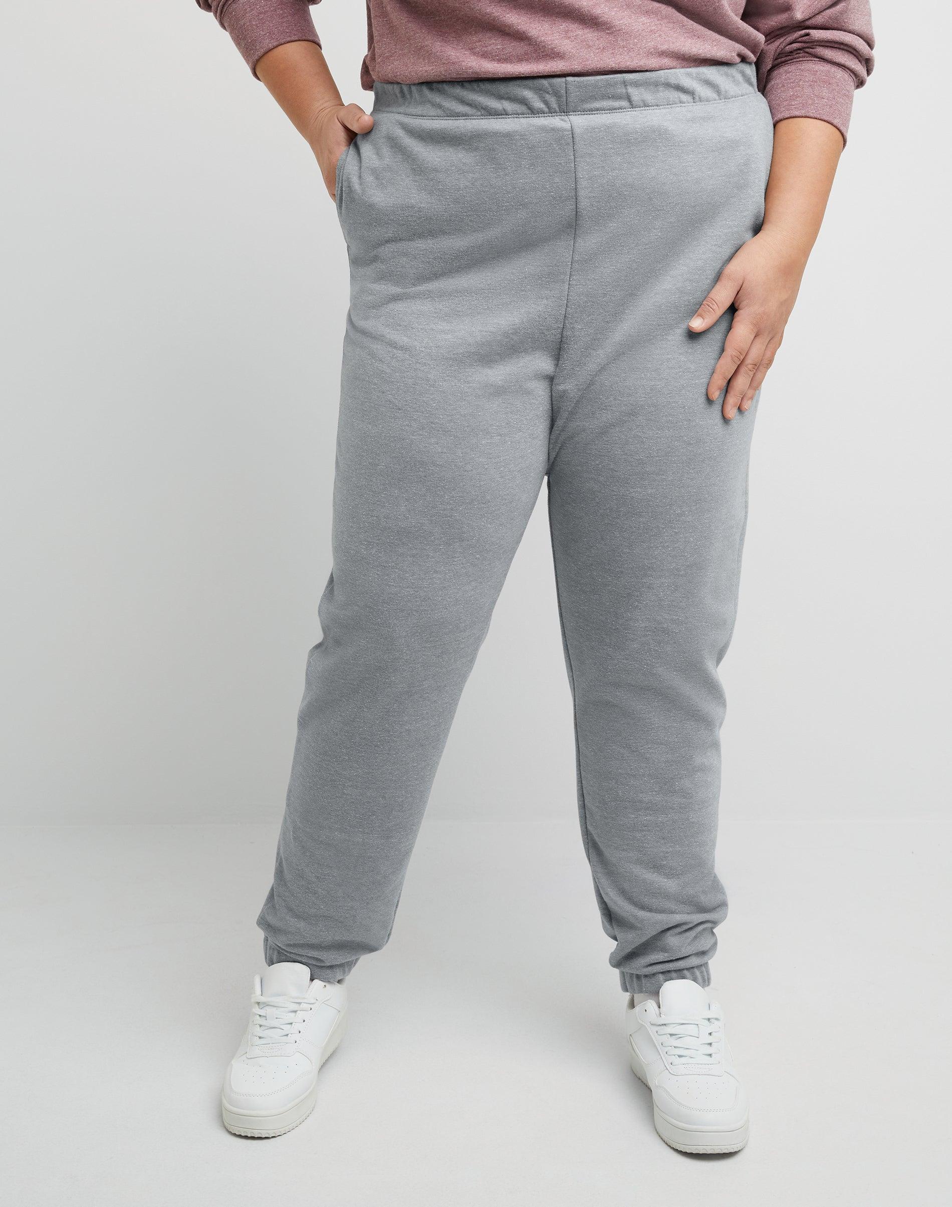 Hanes Originals Womens French Terry Sweatpants, 30 (Plus Size) Mulled Berry PE Heather 4X Product Image