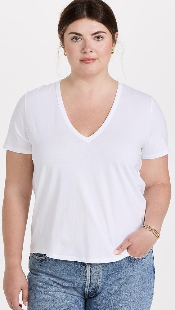 Veronica Beard Jean Cindy V Neck High Low Tee | Shopbop Product Image