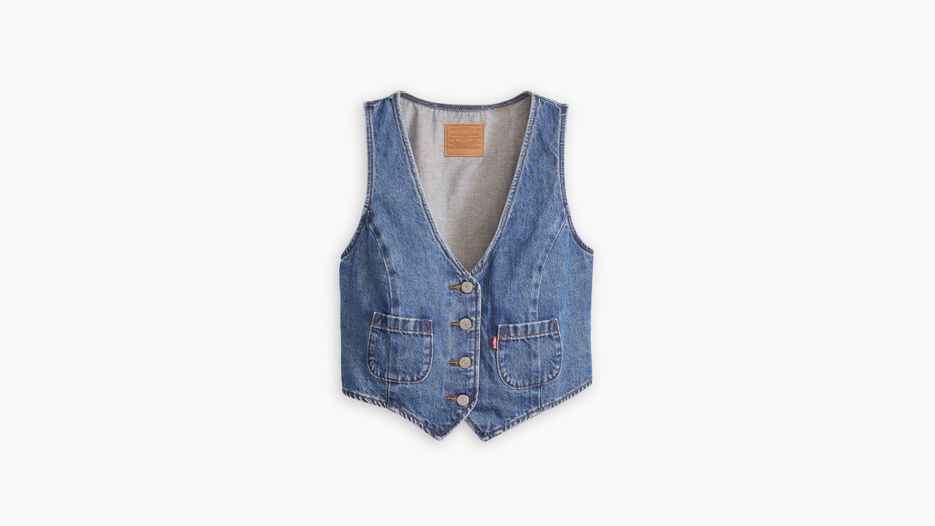 Tailored Denim Vest Product Image