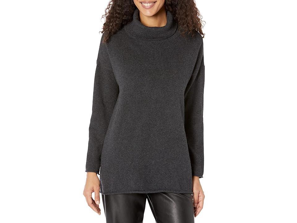 Eileen Fisher Turtleneck Tunic (Charcoal) Women's Clothing Product Image