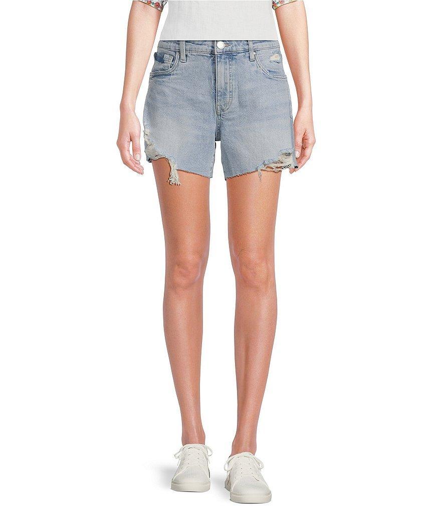 KUT from the Kloth Jane Destructed Hem High Rise Shorts Product Image