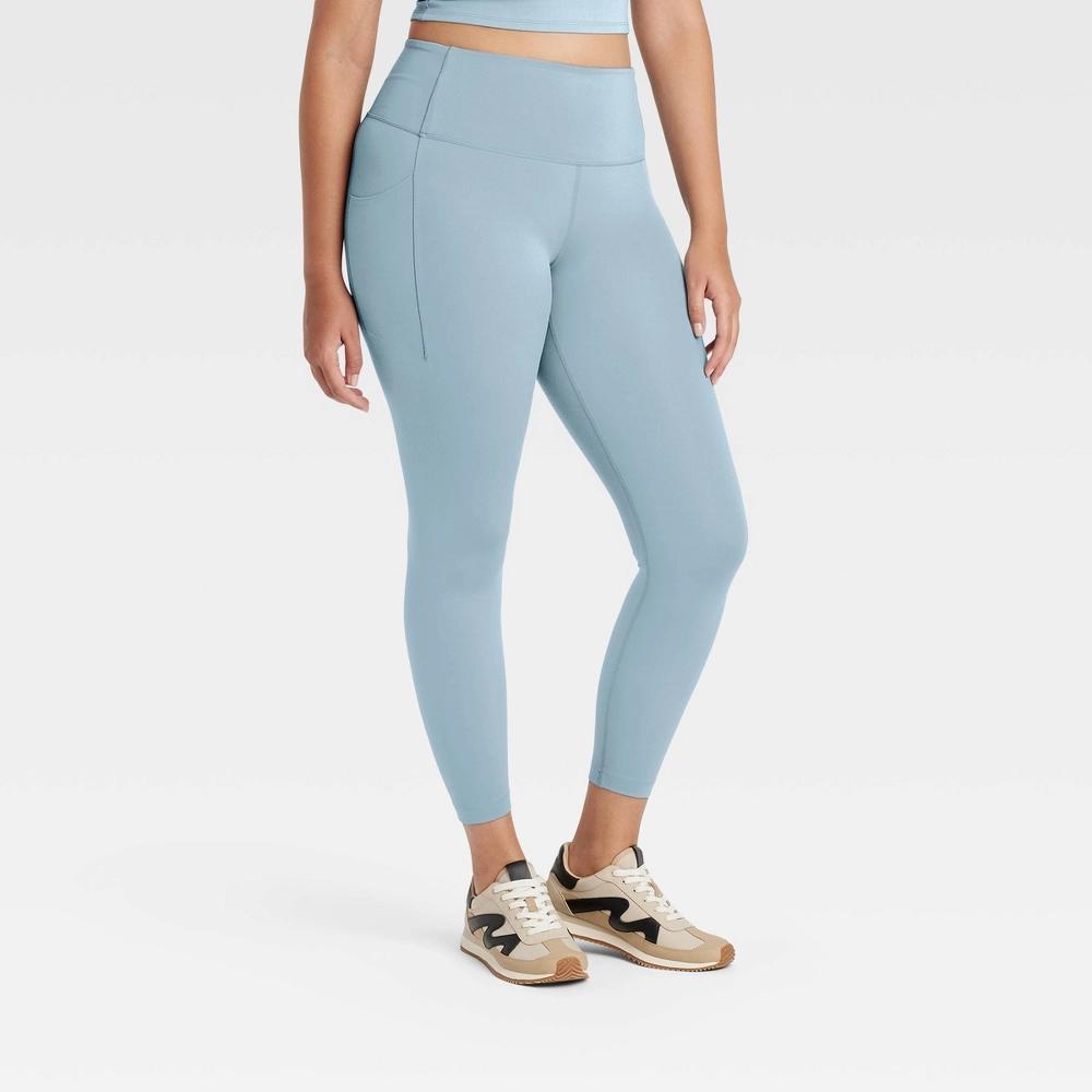 Women's Dynamic Flex High-Rise Pocketed 7/8 Leggings - All In Motion™ Steel Blue L Product Image