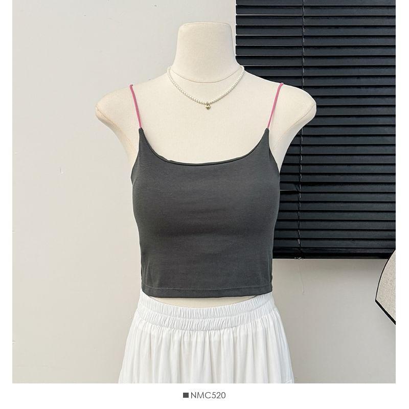 Back-Window Colorblock Camisole Top in 6 Colors Product Image