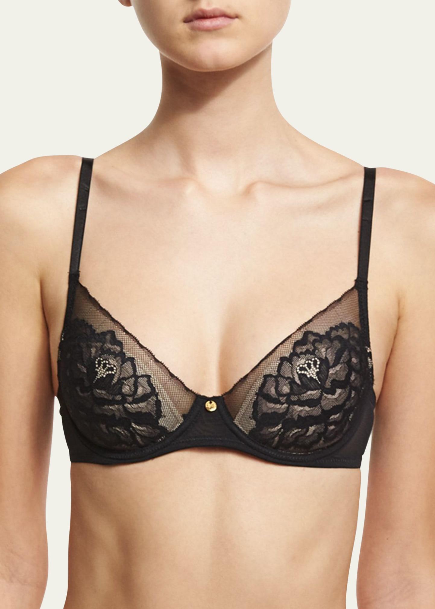 Womens Flora Lace Plunge Bra Product Image