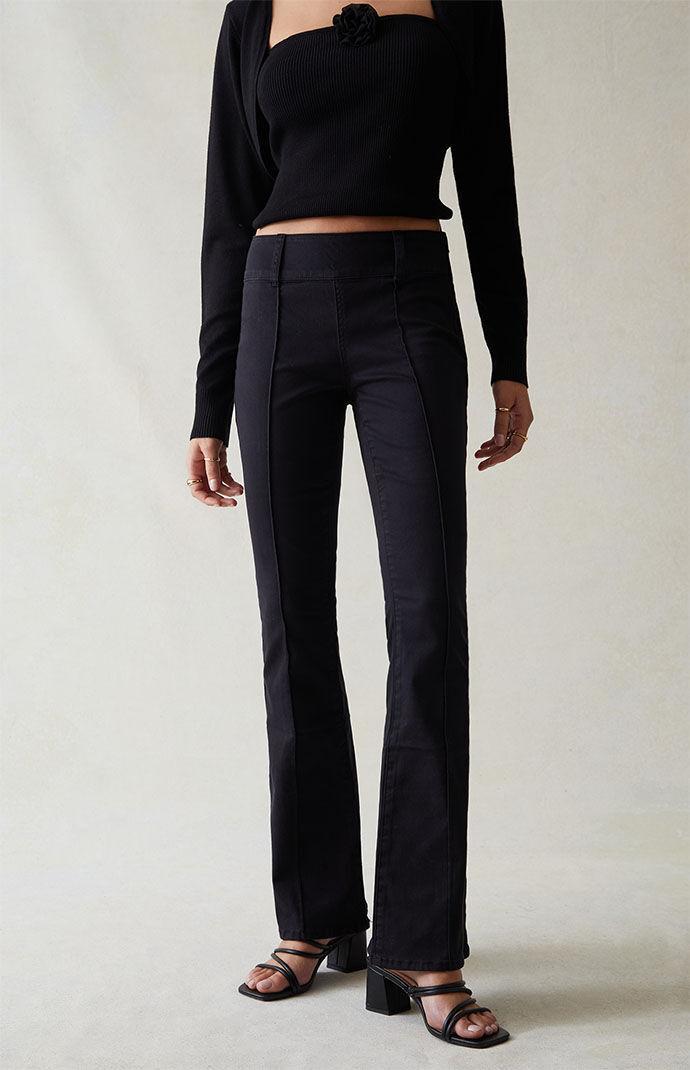 Womens Stretch Low Rise Flare Pants - Product Image