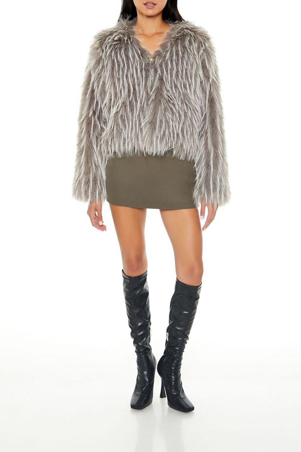 Cropped Faux Fur Coat | Forever 21 Product Image