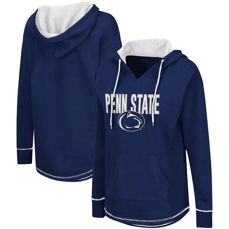 Womens Colosseum Penn State Nittany Lions Tunic Pullover Hoodie Blue Product Image