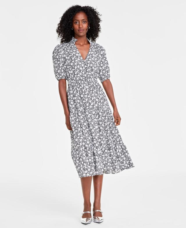 On 34th Womens Printed Tiered Midi Dresss, Created for Macys Product Image