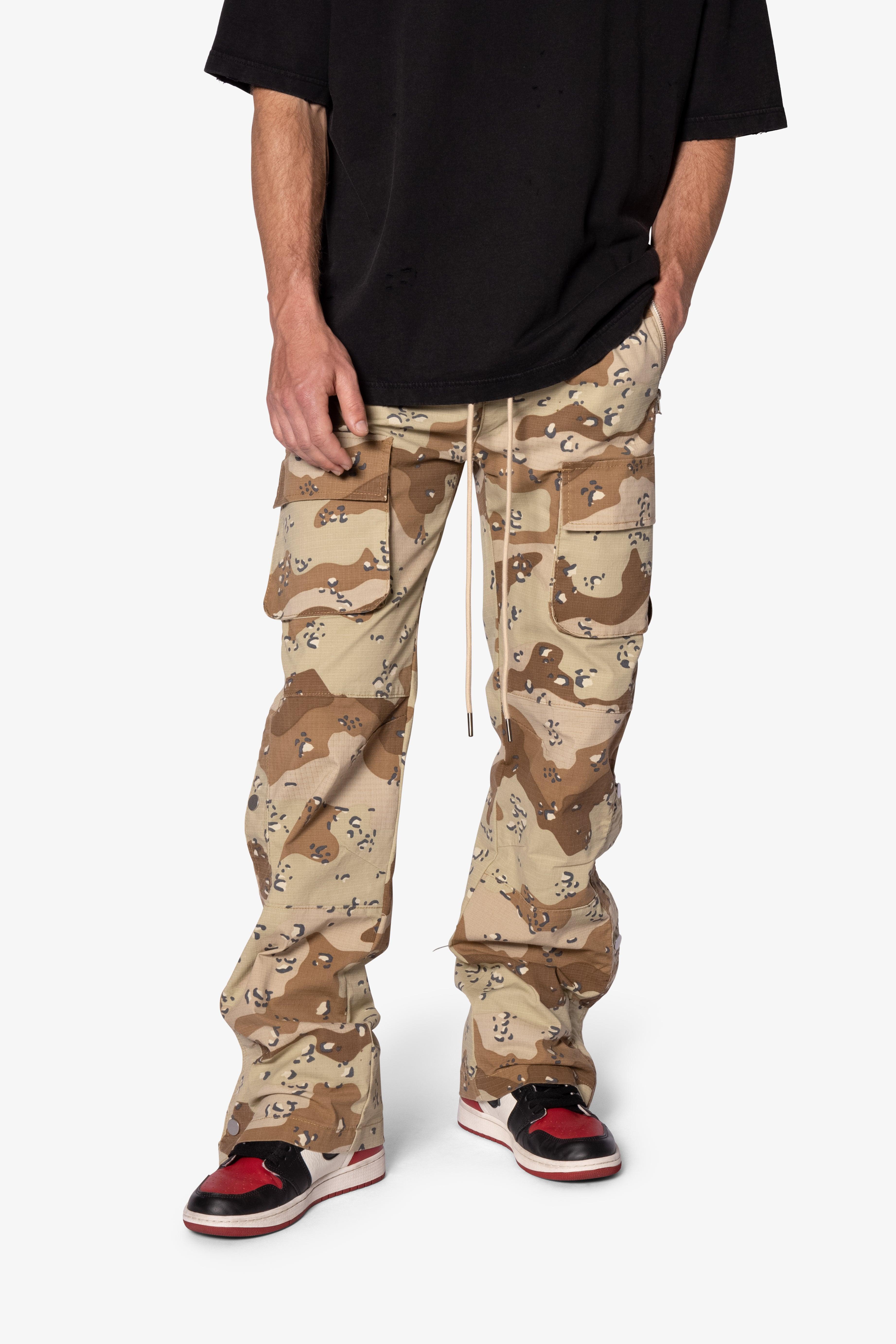 Snap Front Cargo Pants - Desert Camo Product Image